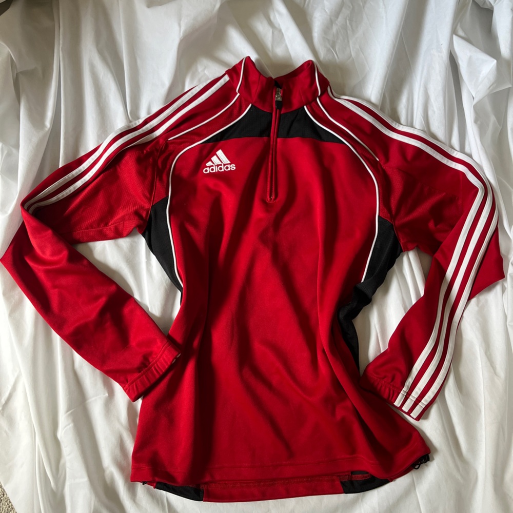 Adidas Red and Black Track Jacket